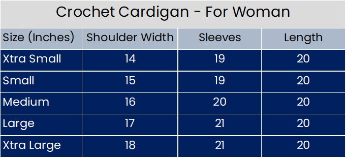 Crochet Cardigan - For Woman
