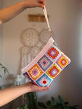 Hand-Crocheted Granny Square Clutch