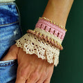 Hand Crocheted Boho-Style Cuff Bracelet