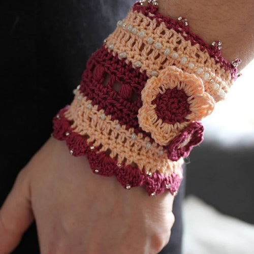 Hand Crocheted Romantic Bracelet