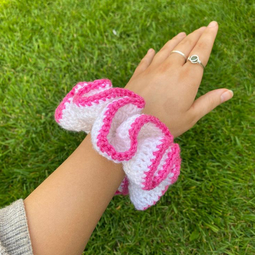 Hand Crocheted Scrunchie Bracelet