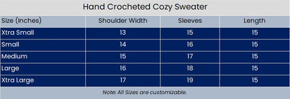 Hand Crocheted Cozy Sweater