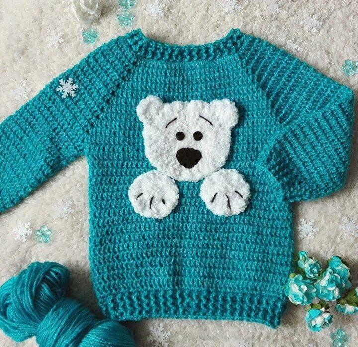 سترة كروشيه يدوية للبنات من عمر ٤ إلى ٥ سنوات 