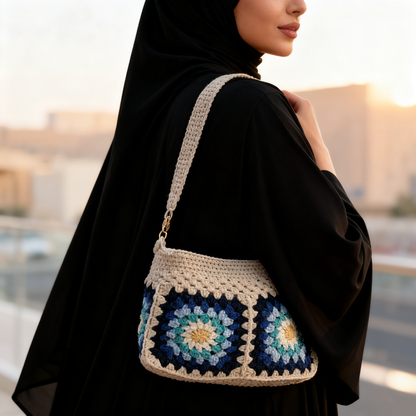 حقيبة كتف مستطيلة مصنوعة يدويًا