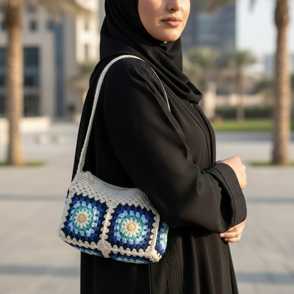 حقيبة كتف مستطيلة مصنوعة يدويًا